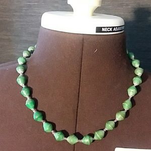 Pretty paper-bead necklace